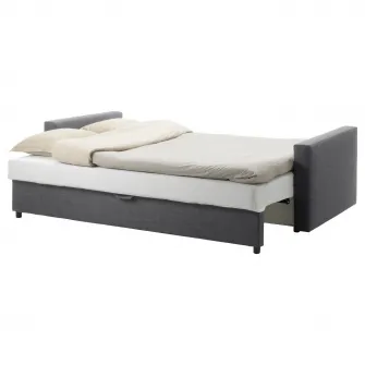 IKEA FRIHETEN Canapea extensibila 3locuri, Skiftebo gri inchis