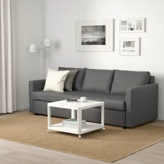 IKEA FRIHETEN Canapea extensibila 3locuri, Skiftebo gri inchis