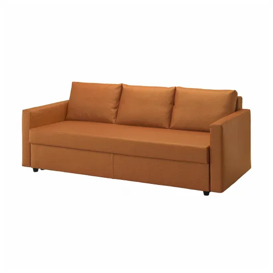 IKEA FRIHETEN Canapea extensibila 3 locuri, Faringe maro-port