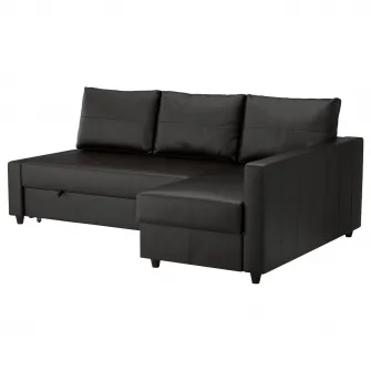 IKEA FRIHETEN Coltar extensibil cu depozitare, Bomstad negru