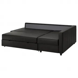 IKEA FRIHETEN Coltar extensibil cu depozitare, Bomstad negru