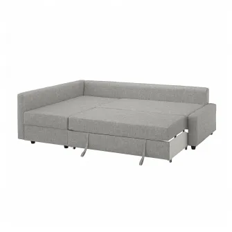 IKEA FRIHETEN Coltar extensibil cu depozitare, Faringe gri