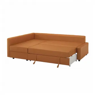 IKEA FRIHETEN Coltar extensibil cu depozitare, Faringe maro-port