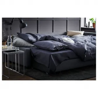IKEA FRIHETEN Coltar extensibil cu depozitare, Skiftebo gri inchis