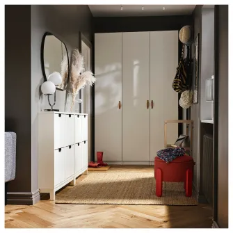 IKEA FÖRLUNDA Pouf, cu depozitare/Tonerud rosu