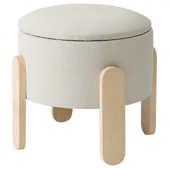IKEA FÖRLUNDA Pouf, cu depozitare/Vissle bej