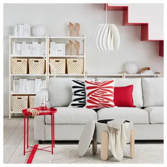 IKEA FÖRLUNDA Pouf, cu depozitare/Vissle bej