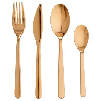 IKEA FÖRNUFT Set tacamuri, 24 piese, roz-auriu