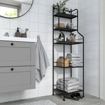 IKEA FRÖSJÖN Etajera, negru, 40x156 cm