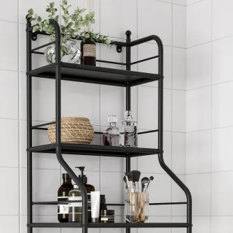 IKEA FRÖSJÖN Etajera, negru, 40x156 cm