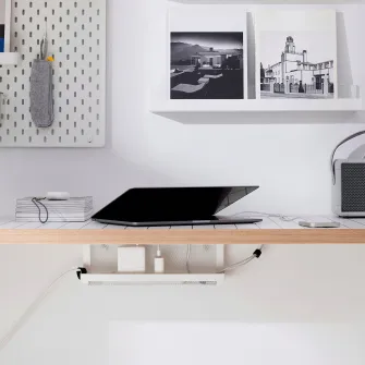 IKEA FÖRSÄSONG Suport organizare cabluri, alb, 38 cm