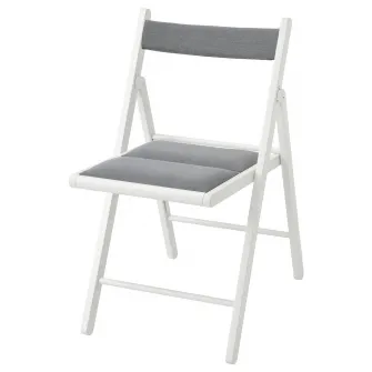 IKEA FRÖSVI Scaun pliant, alb/Knisa gri