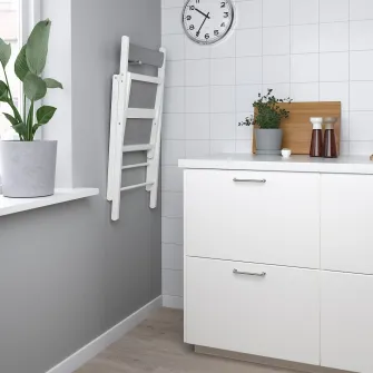 IKEA FRÖSVI Scaun pliant, alb/Knisa gri