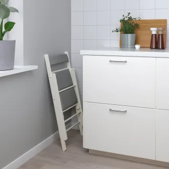 IKEA FRÖSVI Scaun pliant, alb/Knisa gri