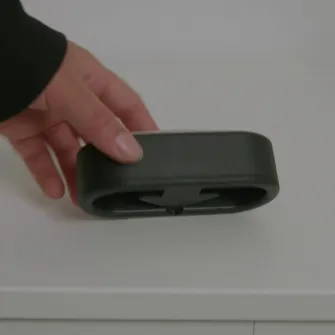 IKEA FRUKTPLOCKARE Perie pentru scame, negru/gri deschis, 12x6x4 cm