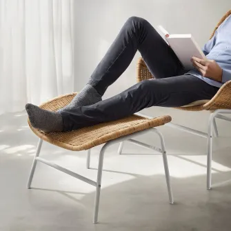 IKEA FRYKSÅS Taburet, ratan