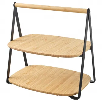 IKEA FULLSPÄCKAD Tava, bambus/negru, 28x20 cm