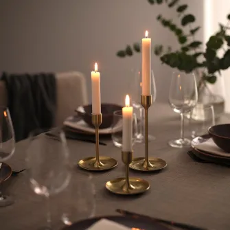 IKEA FULLTALIG Suport lumanare, set 3 buc., alama