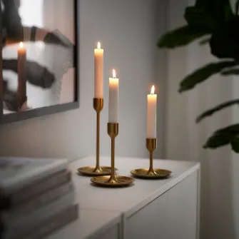 IKEA FULLTALIG Suport lumanare, set 3 buc., alama