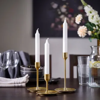 IKEA FULLTALIG Suport lumanare, set 3 buc., alama