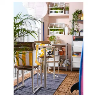 IKEA FURUÖN Masa sufragerie+2scaune+2taburete, maro/exterior
