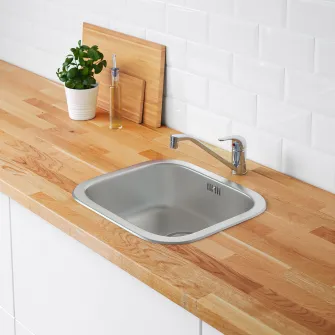 IKEA FYNDIG Chiuveta incorporata, 1 cuva, inox, 46x40 cm