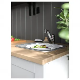 IKEA FYNDIG Chiuveta incorporata, 1 cuva, inox, 46x40 cm
