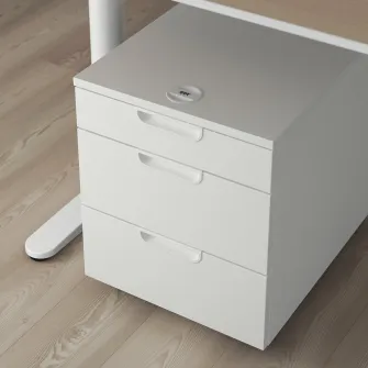 IKEA GALANT Comoda cu rotile, alb, 45x55 cm