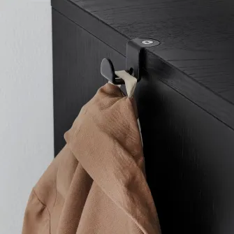 IKEA GALANT Ansamblu depozitare+usi glisante, furnir frasin vopsit negru, 320x120 cm