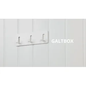 IKEA GALTBOX Cuier 3 agatatori, autoadeziv/alb