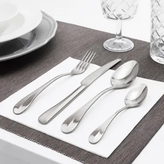 IKEA GAMMAN Set tacamuri, 24 piese, inox