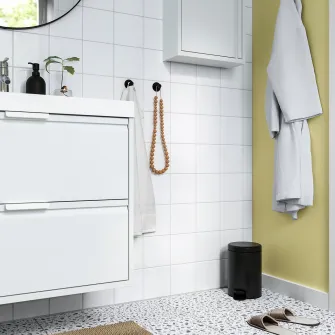 IKEA GANSJÖN Cos gunoi, negru, 3 l