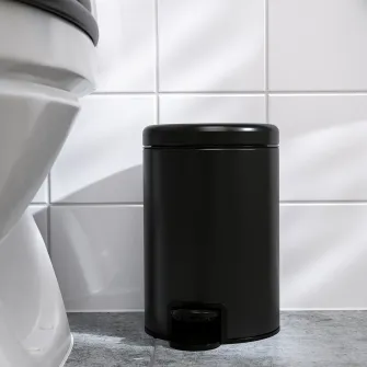 IKEA GANSJÖN Cos gunoi, negru, 3 l