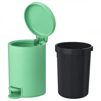 IKEA GANSJÖN Cos gunoi, verde deschis, 3 l