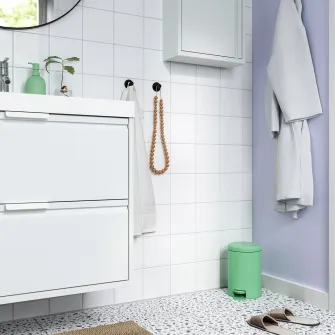IKEA GANSJÖN Cos gunoi, verde deschis, 3 l