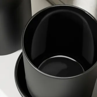 IKEA GANSJÖN Set accesorii baie, 3 piese, negru