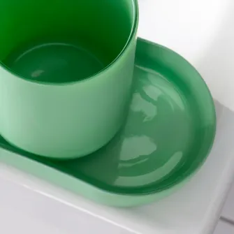 IKEA GANSJÖN Set accesorii baie, 3 piese, verde deschis