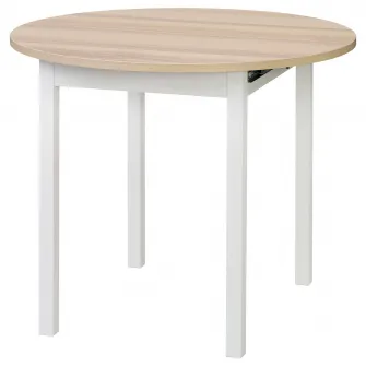 IKEA GAPERHULT Masa extensibila, frasin/alb, 90/120x90 cm