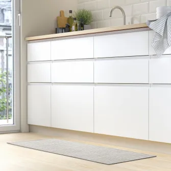 IKEA GATUSEKTION Covoras bucatarie, gri/caro, 45x120 cm