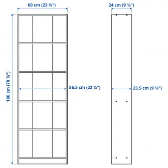 IKEA GERSBY Biblioteca, alb, 60x180 cm