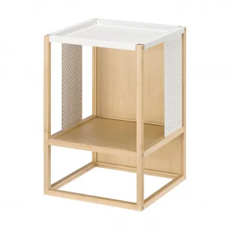 IKEA GILLERSBERG Noptiera, bambus/alb, 39x39x56 cm