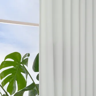 IKEA GINSTMOTT Draperii, 2buc, alb/rjns, 145x300 cm
