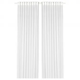 IKEA GJERTRUD Perdele transparente, 2buc, alb/rjns, 145x300 cm