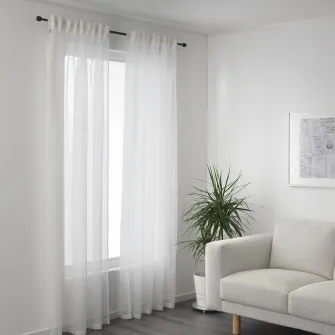 IKEA GJERTRUD Perdele transparente, 2buc, alb/rjns, 145x300 cm