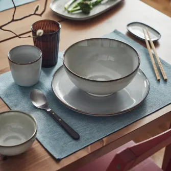 IKEA GLADELIG Bol, gri, 19 cm