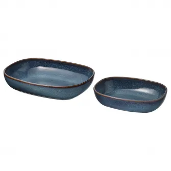 IKEA GLADELIG Set 2 vase cuptor, albastru