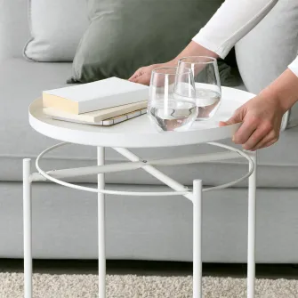 IKEA GLADOM Masuta servit, alb, 45x53 cm