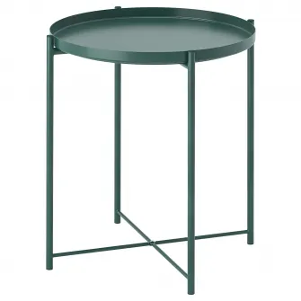 IKEA GLADOM Masuta servit, gri inchis-verde, 45x53 cm