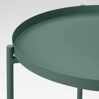 IKEA GLADOM Masuta servit, gri inchis-verde, 45x53 cm