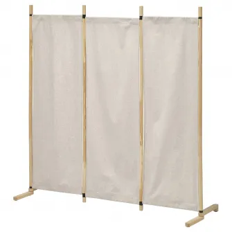 IKEA GLAMBERGET Paravan, pin/Katorp bej, 150x150 cm